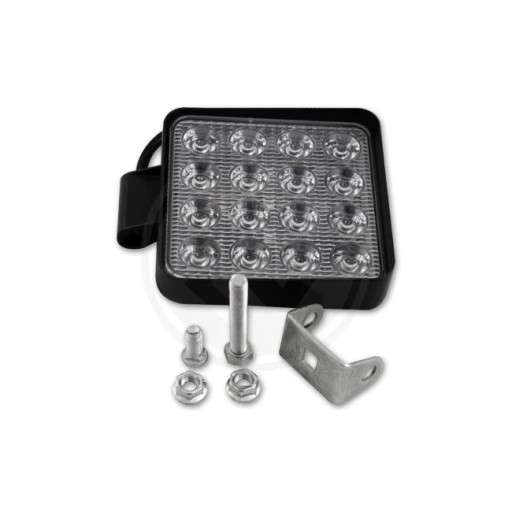 LAMPA LED ROBOCZA 10-30V 48W 16LED KWADRATOWA