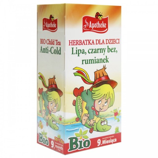 HERBATKA DLA DZIECI - NA PRZEZIĘBIENIE LIPA, CZARNY BEZ, RUMIANEK 30 g