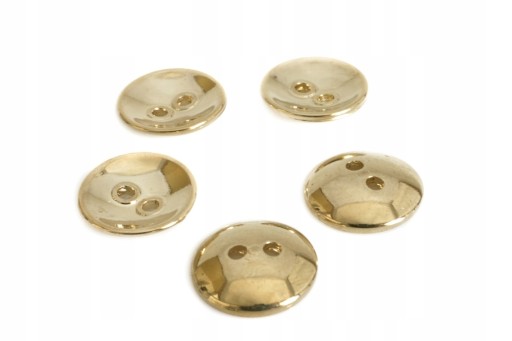 Guzik okrągły złoty 552750 15 mm 5 szt