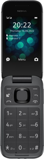 TELEFON KOMÓRKOWY NOKIA 2660 4G Z KLAPKĄ 128MB DUAL SIM CZARNY + ŁADOWARKA