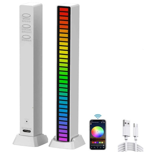 LAMPKA KOLUMNA LED Smart Desk RGB APP BT USB GAME