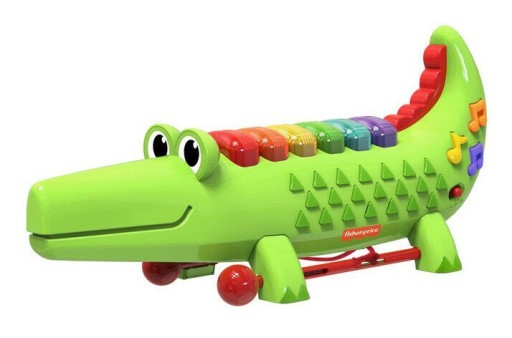 MUZYCZNY KROKODYL KSYLOFON CYMBAŁKI ZABAWKA DZIECIĘCA PREZENT FISHER PRICE