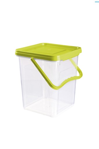 POJEMNIK Z POKRYWĄ CLEAN BOX 9,1l przezroczysty pokrywa seledyn