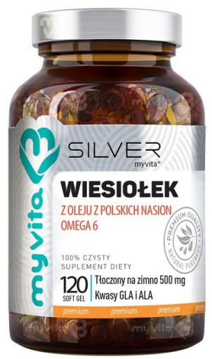 MyVita Silver polski olej WIESIOŁEK Omega 6 120k