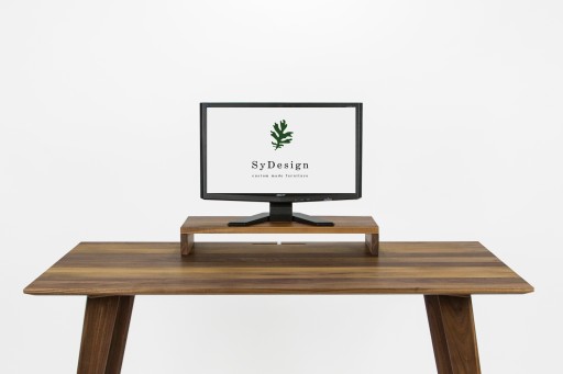 podstawka pod monitor, organizer, lity orzech