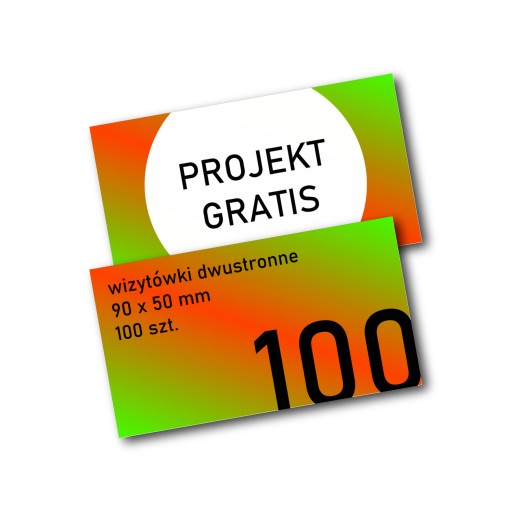 Wizytówki dwustronne 100 szt. 90x50 350g PROJEKT