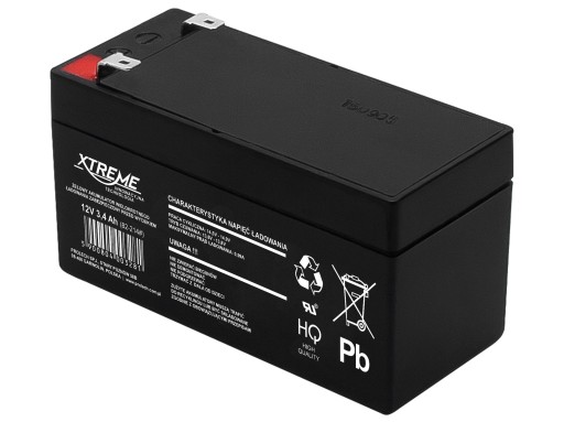 Akumulator bezobsługowy XTREME żelowy 12V 3,4Ah