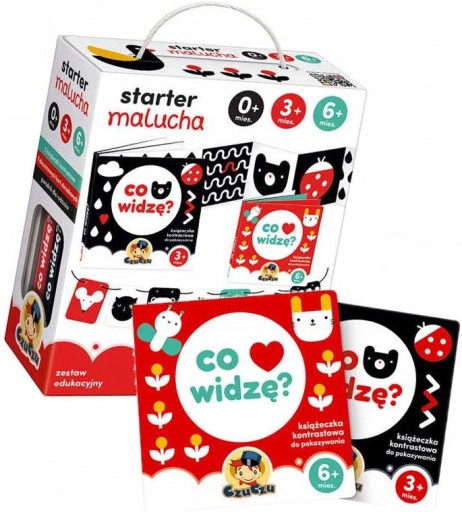 CZUCZU STARTER MALUCHA KSIĄŻECZKI KONTRASTOWE 0M+
