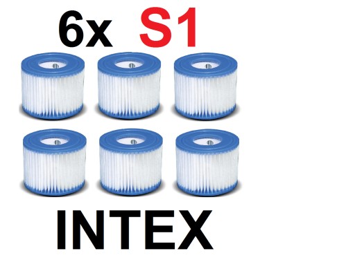 6x WKŁAD FILTR TYPU S1 do POMPY BASENU ogrodowego WANNY SPA INTEX 29001