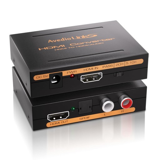 Ekstraktor HDMI do HDMI+Audio ARC Adapter Konwerter Toslink