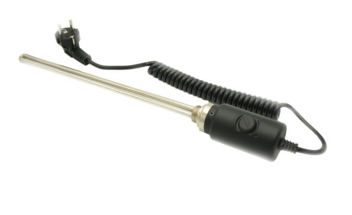GRZAŁKA ELEKTR. DO GRZEJNIKA 1200W CZARNY MAT OKRĄGŁA OBUDOWA GL0
