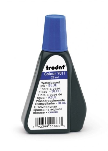 Tusz do pieczątek/stempli 28ml TRODAT 7011 nieb.