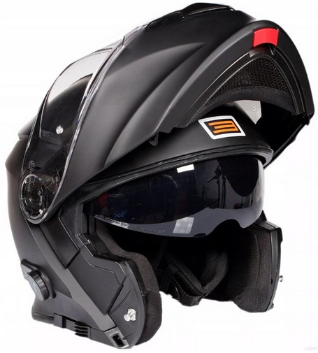KASK MOTOCYKLOWY SZCZĘKOWY INTERCOM BLUETOOTH R0 M