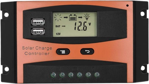 Solar Power Controller 50V Dual USB LCD Smart PWM