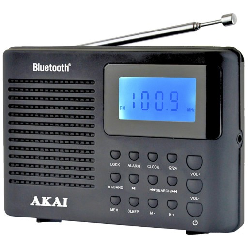 RADIO PRZENOŚNE BEZPRZEWODOWE AKAI APR-400 BLUETOOTH 5.0 AM FM BATERYJNE