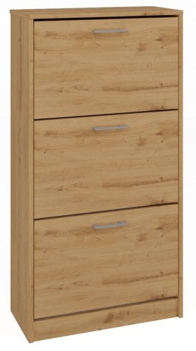 SZAFKA NA OBUWIE 60CM SŁUPEK BUTY REGAŁ KOMODA PÓŁKI SCHOWEK DĄB ARTISAN