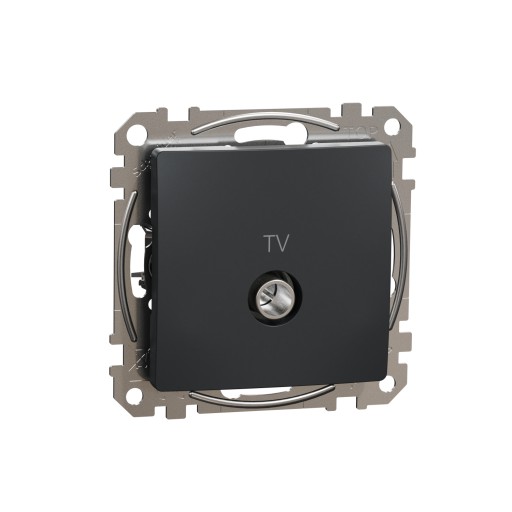 Sedna Design Gniazdo TV końc czarne antracyt