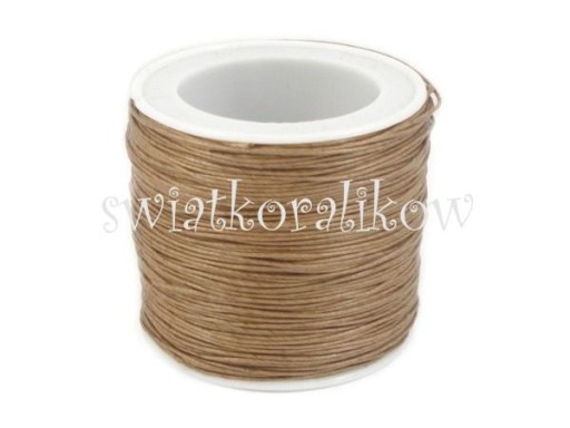 Sznurek woskowany jasny brąz 0,65mm