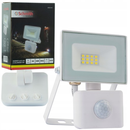 HALOGEN LAMPA NAŚWIETLACZ LED 10W Z CZUJNIK RUCHU