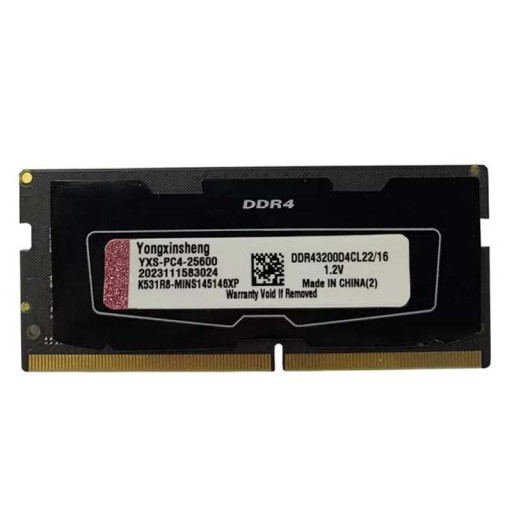 Pamięć RAM 1x16GB DDR4 3200MHz PC4 25600s notebooki Taptop Sodimm czarny