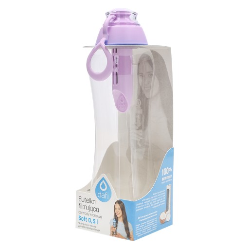 Bidon do szkoły 500ml jagodowy / Butelka filtrująca Dafi 0,5l + wkład filtr