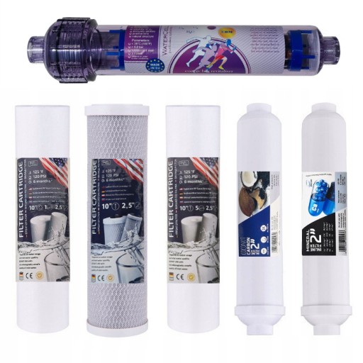KOMPLET WKŁADÓW OSMOZA DO FILTRÓW RO7 JONIZATOR