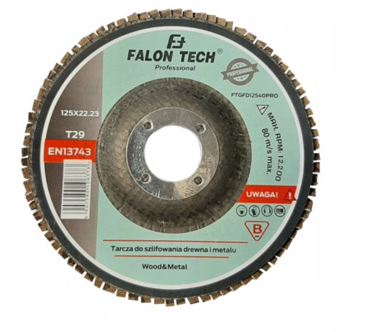 TARCZA DO SZLIFOWANIA METALU DREWNA 125/80 PRO