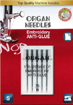 3137 - Igły Organ ANTI GLUE Embroidery rozmiar 75