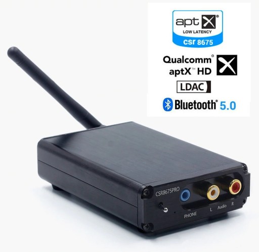 Odbiornik Bluetooth 5.1 APTX-HD LDAC QCC5125 +DAC