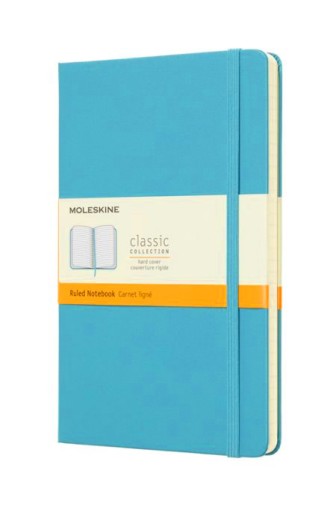 Moleskine classic A5 w linie twarda niebieska oprawa notatnik hard