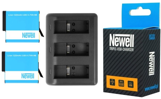 ŁADOWARKA 3-GN. + 2x BATERIA do GoPro HERO 6 7 5