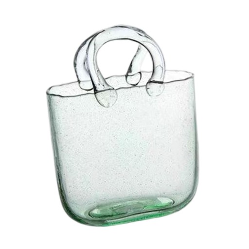 Wazon Szklany Wazon Home Decor Torebka Kwiat niebieski