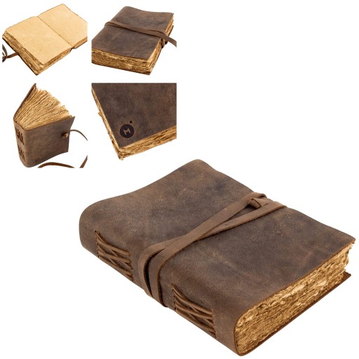 NOTATNIK VINTAGE NOTES SKÓRZANY STYLU RETRO STARY
