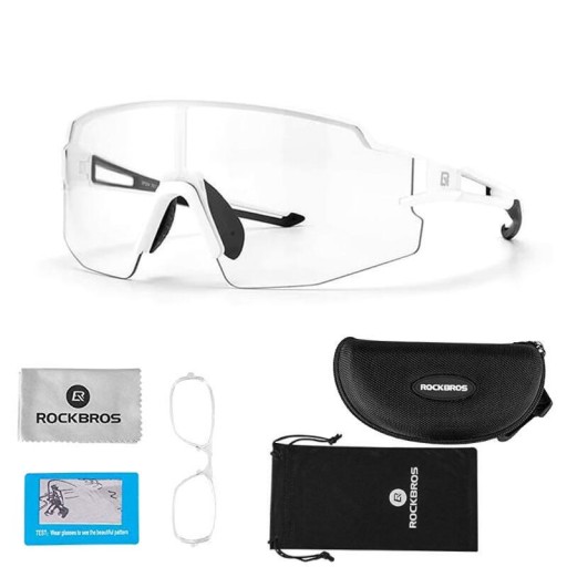 ROCKBROS OKULARY ROWEROWE SPORTOWE NA ROWER FOTOCHROMOWE UV400 FOTOCHROMEM