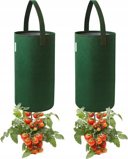 WISZĄCY KOSZ WIADRO/TORBA DO SADZENIA TRUSKAWEK×2