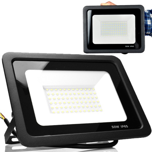 MOCNA ZEWNĘTRZNA LAMPA LED WODOODPORNA IP65 50W