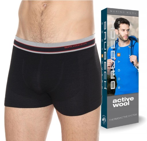 BRUBECK Wool przewiewne bokserki DO TURYSTYKI - M