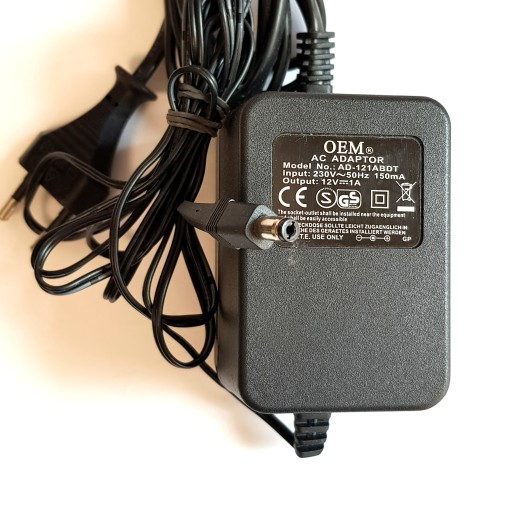 ZASILACZ 12V 1A OEM transformator 2.1mm AD-121ABDT