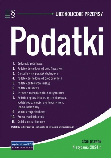 PODATKI UJEDNOLICONE PRZEPISY 4.01.2024 PRACA ZBIOROWA