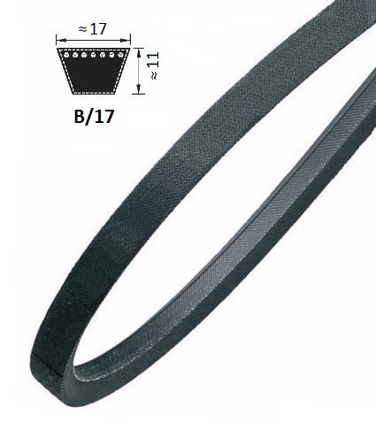 Pas pasek klinowy B 1600 Li=1643 Lp PIX 17x1643