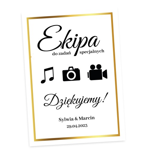 EKIPA DO ZADAŃ SPECJALNYCH A4 ŚLUB WESELE