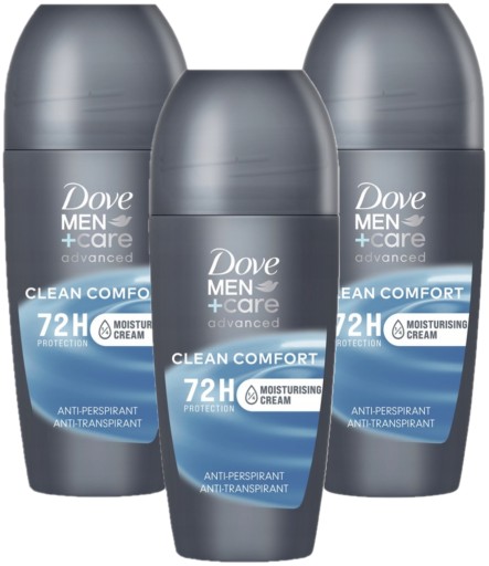 Dove Men+Care Clean Comfort Antyperspirant w kulce 3x 50 ml