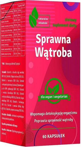 SPRAWNA WĄTROBA / wspomaga detoksykację+ / 60 kaps