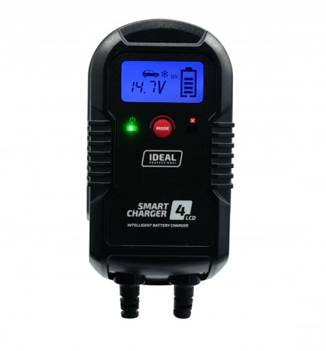Prostownik automatyczny SMART CHARGER 4 LCD 6V i 12V IDEAL 4A