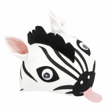 CZAPKA FILCOWA ZEBRA ZEBRY BIAŁO-CZARNA Z FILCU