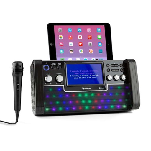 Zestaw karaoke BT LED CD mikrofon Auna DiscoFever