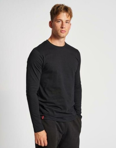 HUMMEL CZARNA KOSZULKA Z DŁUGIM RĘKAWEM BASIC 8QZ HMR__M