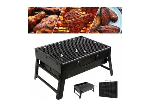 GRILL TURYSTYCZNY WĘGLOWY SKŁADANY PRZENOŚNY KEMPINGOWY WALIZKA BBQ