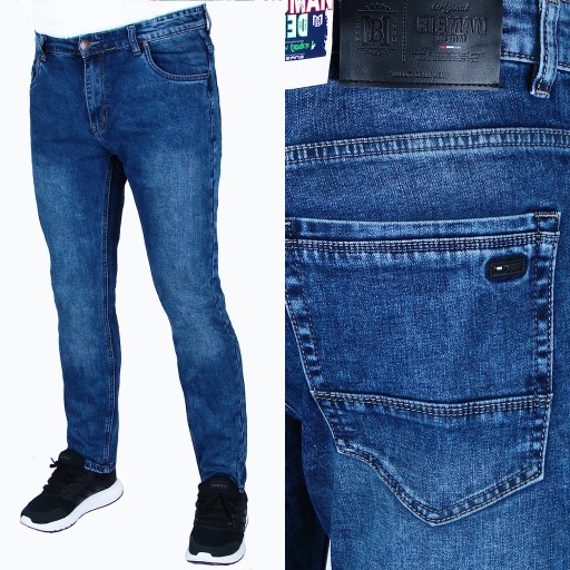 SPODNIE MĘSKIE JEANSOWE W 35 L 32 W92-94 cm