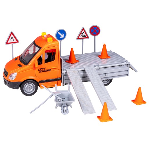 AUTO LAWETA ŚWIATŁO DŹWIĘK ZNAKI TACZKI NAPĘD 1:16